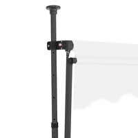 Luifel handmatig uitschuifbaar met LED 200 cm cr&egrave;mekleurig 4