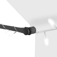 Luifel handmatig uitschuifbaar met LED 300 cm cr&egrave;mekleurig 5