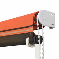 Luifel uittrekbaar 250x150 cm oranje en bruin 4