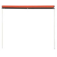 Luifel uittrekbaar 350x150 cm oranje en bruin 4
