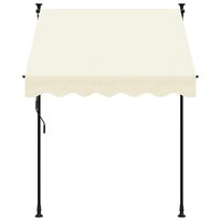 Luifel uittrekbaar 150x150 cm stof en staal cr&egrave;mekleurig 3