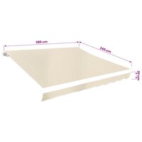Luifeldoek 3x2,5 m canvas cr&egrave;me 4