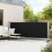 Tuinscherm uittrekbaar 140x600 cm zwart 3