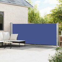 Tuinscherm uittrekbaar 600x160 cm blauw 3