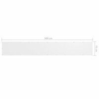 Balkonscherm 75x500 cm oxford stof wit 5