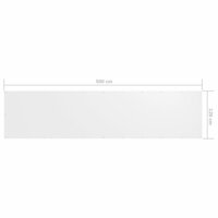 Balkonscherm 120x500 cm oxford stof wit 5