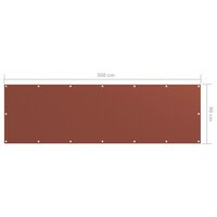 Balkonscherm 90x300 cm oxford stof terracotta 5