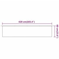Luifel verticaal 60x420 cm oxford stof lichtgroen 6