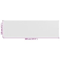 Balkonscherm 120x400 cm HDPE wit 5