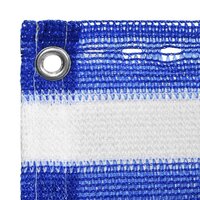 Balkonscherm 90x500 cm HDPE blauw en wit 2