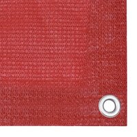 Balkonscherm 75x600 cm HDPE rood 3