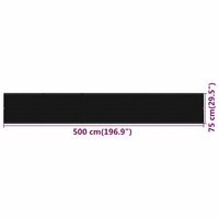 Balkonscherm 75x500 cm HDPE zwart 5