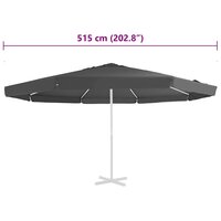 Vervangingsdoek voor parasol 515 cm antracietkleurig 5