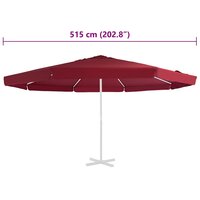 Vervangingsdoek voor parasol 515 cm bordeauxrood 4