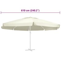 Vervangingsdoek voor parasol 610 cm zandkleurig 5