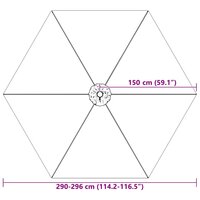 Vervangingsdoek voor parasol 300 cm zwart 8