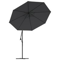 Vervangingsdoek voor zweefparasol 300 cm zwart 6