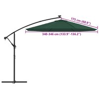 Vervangingsdoek voor zweefparasol 350 cm groen 8