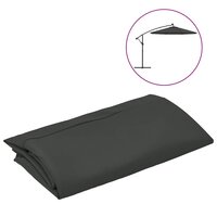Vervangingsdoek voor zweefparasol 350 cm antracietkleurig 2