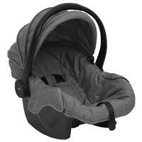 Kinderwagen 3-in-1 staal lichtgrijs en zwart 10