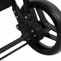 Kinderwagen 2-in-1 staal lichtgrijs en zwart 9