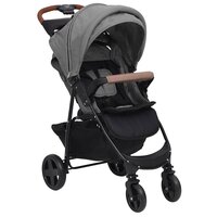 Kinderwagen 3-in-1 staal lichtgrijs 3