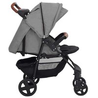Kinderwagen 3-in-1 staal lichtgrijs 5