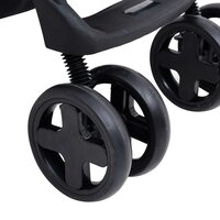 Kinderwagen 3-in-1 staal lichtgrijs en zwart 8