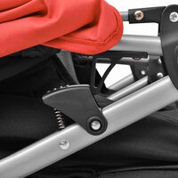 Tweelingwagen staal rood en zwart 11