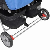 Tweelingwagen staal rood en zwart 10