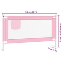 Bedhekje peuter 140x25 cm stof roze 9