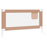 Bedhekje peuter 150x25 cm stof taupe 5
