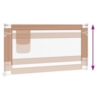 Bedhekje peuter 160x25 cm stof taupe 6