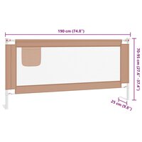 Bedhekje peuter 190x25 cm stof taupe 9
