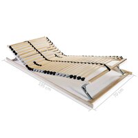 Lattenbodem met 28 latten 7 zones 70x200 cm 9