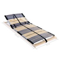 Lattenbodems 2 st met 42 latten 7 zones 70x200 cm 7