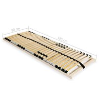 Lattenbodems 2 st met 28 latten 7 zones 80x200 cm 7