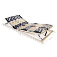 Lattenbodems 2 st met 42 latten 7 zones 80x200 cm 8