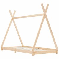 Kinderbedframe massief grenenhout 90x200 cm 2