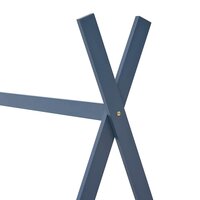 Kinderbedframe massief grenenhout grijs 80x160 cm 5