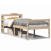 Seniorenbed met hoofdbord massief grenenhout 75x190 cm 2