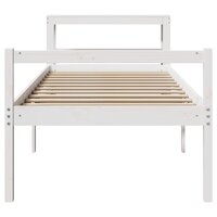 Seniorenbed met hoofdbord massief grenenhout wit 75x190 cm 4