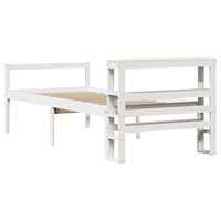 Seniorenbed met hoofdbord massief grenenhout wit 75x190 cm 7