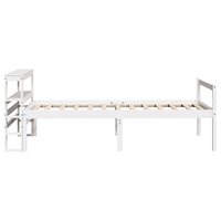 Seniorenbed met hoofdbord massief grenenhout wit 75x190 cm 8
