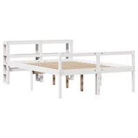 Seniorenbed met hoofdbord massief grenenhout wit 120x190 cm 3