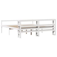 Seniorenbed met hoofdbord massief grenenhout wit 200x200 cm 7