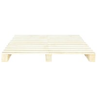 Bedframe pallet massief grenenhout 200x200 cm 4