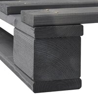Bedframe pallet massief grenenhout grijs 90x200 cm 6