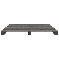 Bedframe pallet massief grenenhout grijs 120x200 cm 3