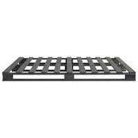 Bedframe pallet massief grenenhout grijs 140x200 cm 4